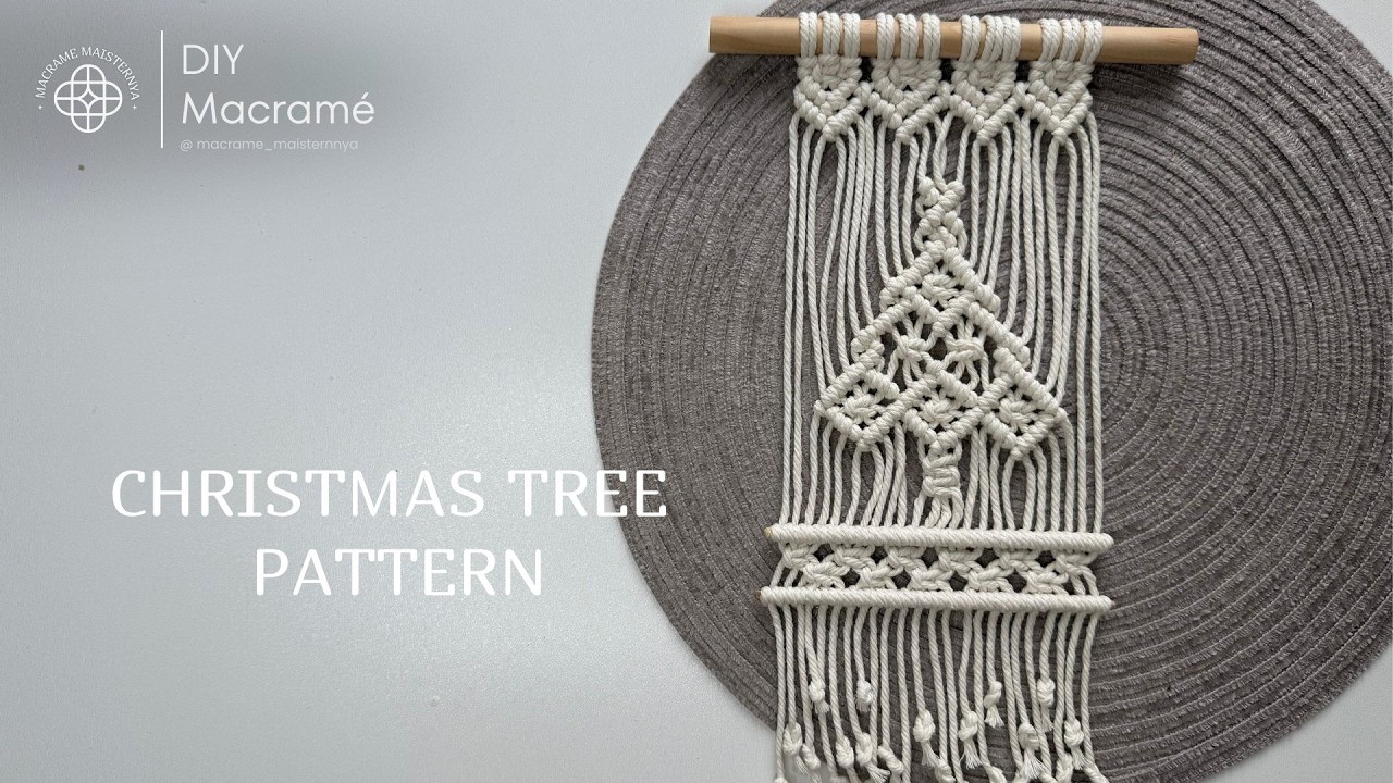 🎄 How to Macrame a Beautiful Christmas Tree Wall Hanging | Step-by-Step DIY Pattern
