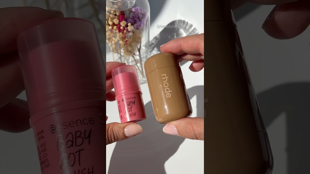 🌸🎀 Comparing Rhode Pocket Blush with ​⁠@essence_cosmetics Baby Got Blush  #shorts