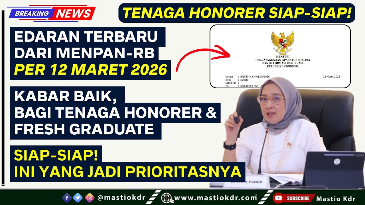 Edaran Terbaru Menpan-RB! Kabar Baik untuk Tenaga Honorer & Fresh Graduate! Siapkan dari Sekarang!