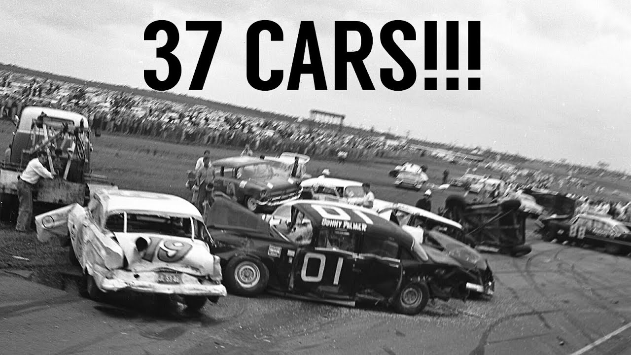The Largest Crash In Motorsports History | NASCAR 1960 Daytona (Color)