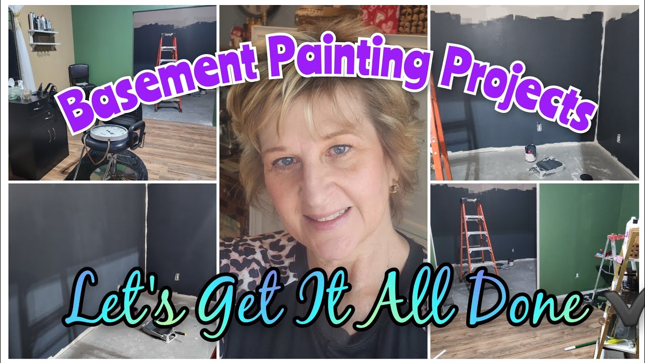 BASEMENT PAINTING PROJECTS // CLEANING THE SALON  // LET'S GET IT ALL DONE COLLAB