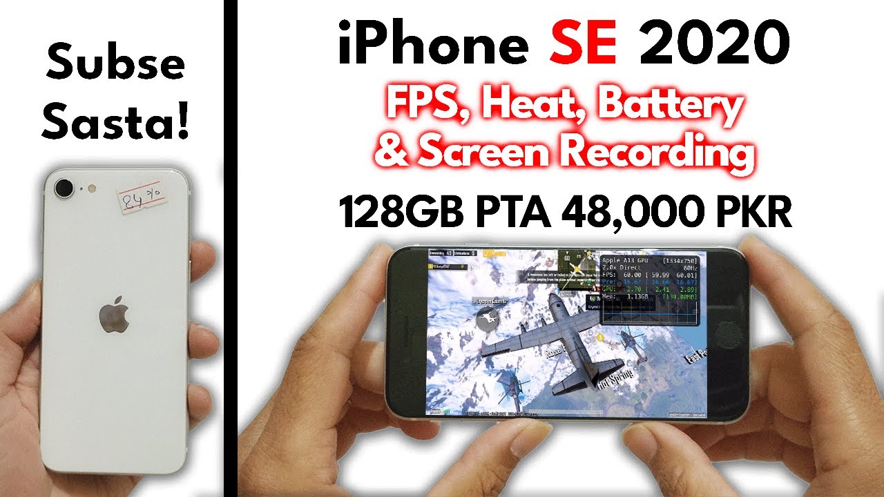 iPhone SE 2020 PUBG Test [FPS, Heat, Battery & Screen Recording]