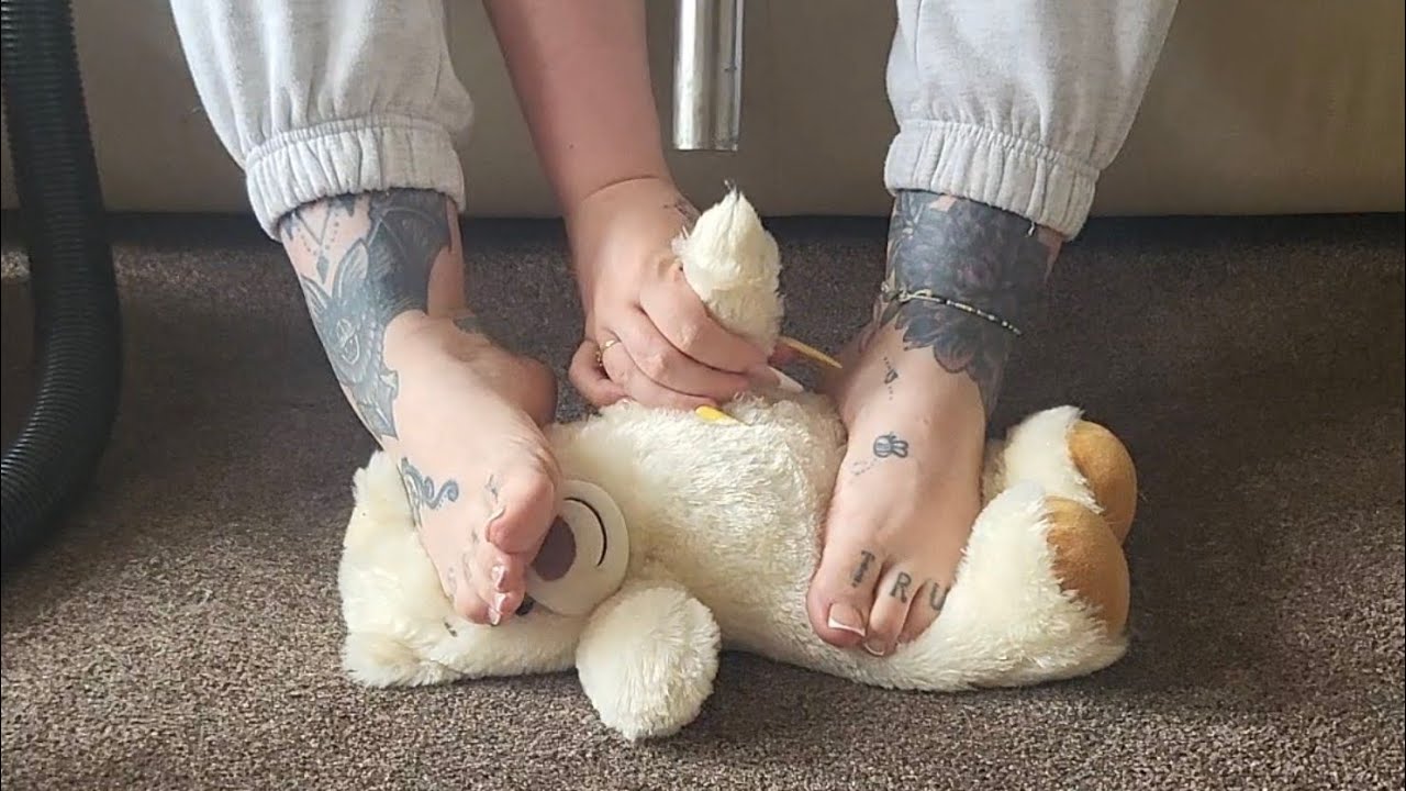 hands and feet stroking tease teddy hetty (full video available)