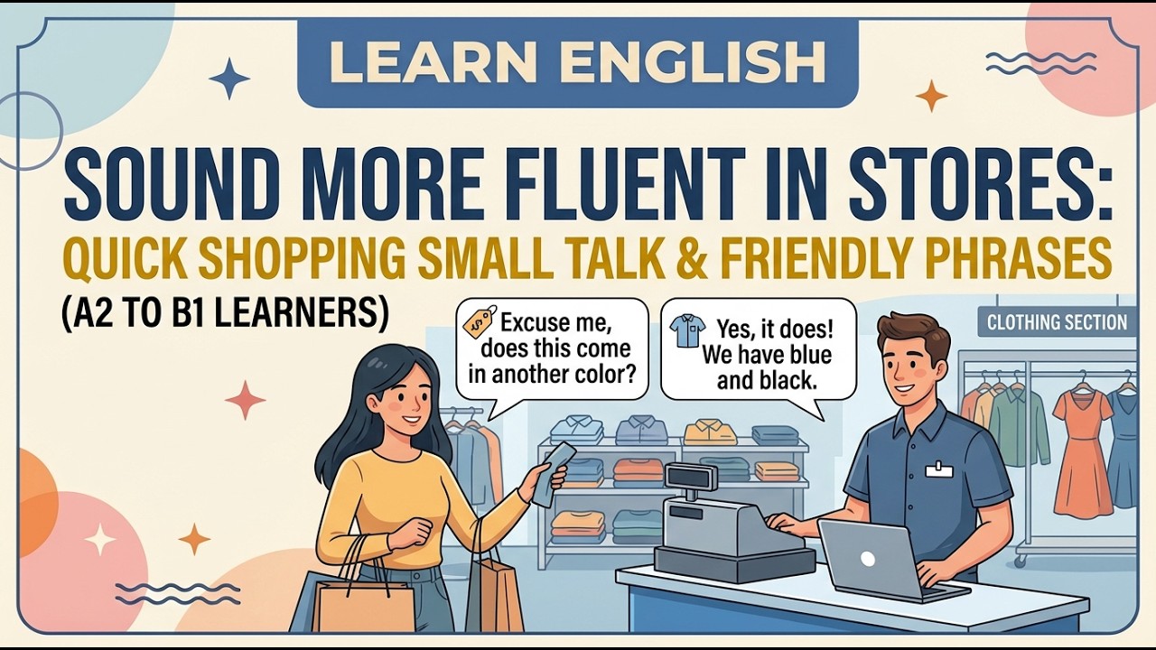 Sound More Fluent In Stores: Quick Shopping Small Talk & Friendly Phrases | A2 To B1