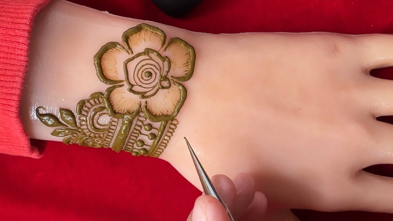 Very Beautiful Easy And Quick Henna Design/ Bold And Stylish Mehendi design/ Mehandi design tutorial