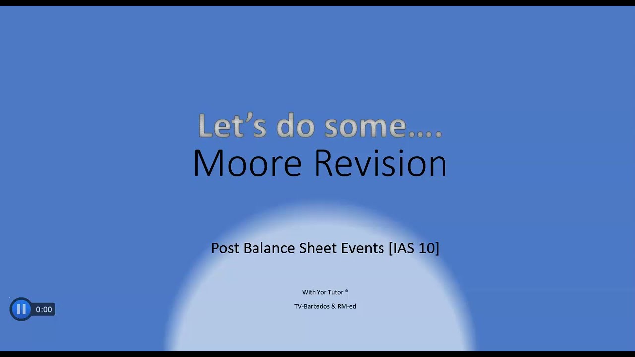 revision   post balance sheet events