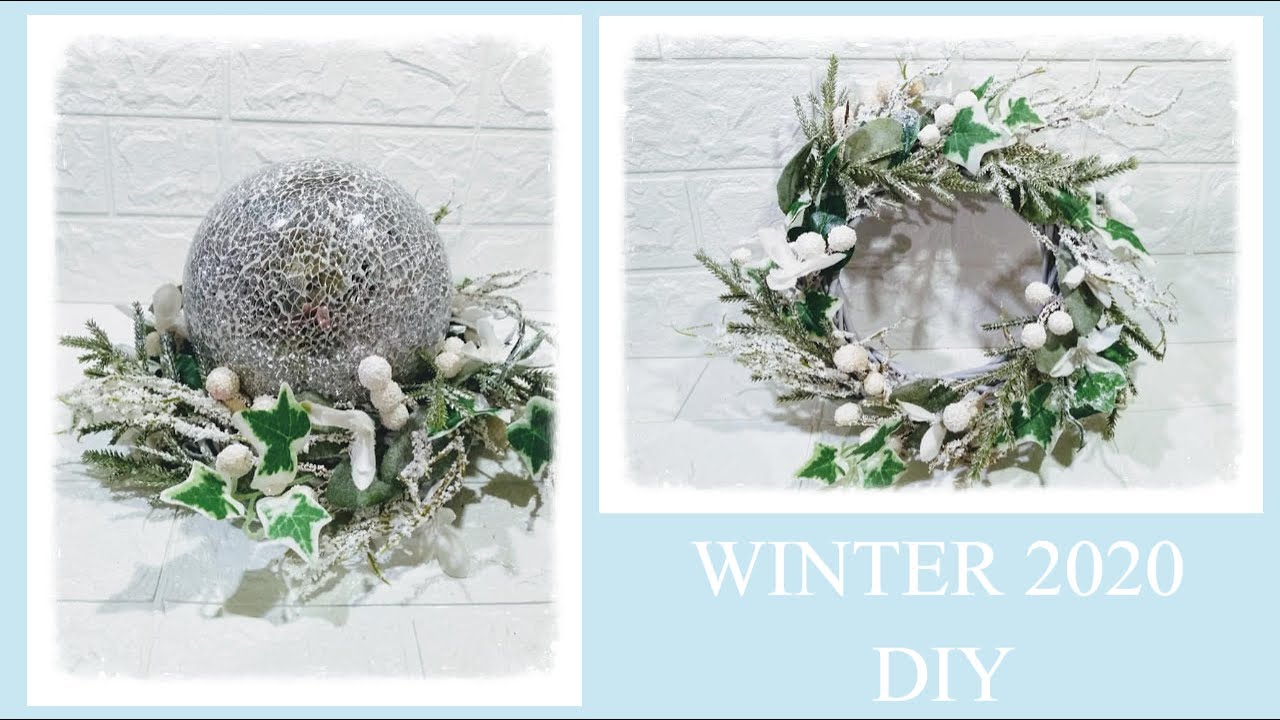 ❄️WINTER 2020 DIY CANDLE RING WREATH POUNDLAND CRAFT UK'S DOLLAR TREE