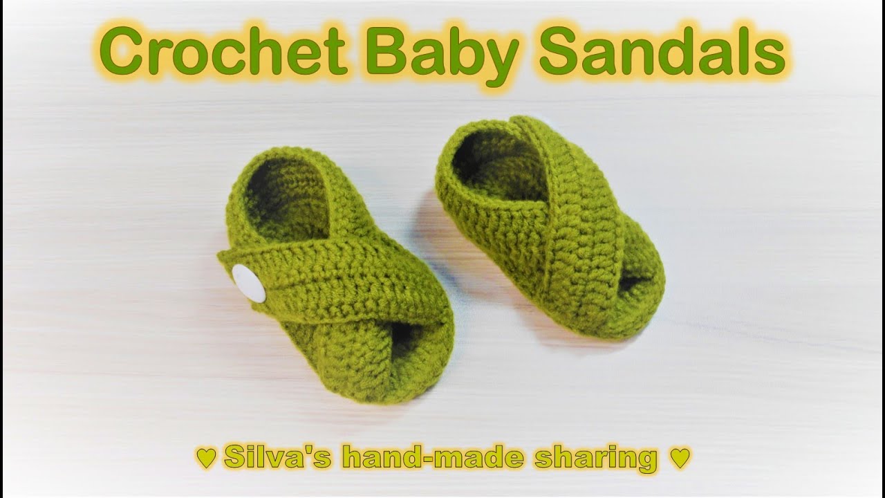 Super Easy Crochet Baby Sandals - Cross vamp Double sole | ❤️‍🔥 Step by Step ❤️‍🔥