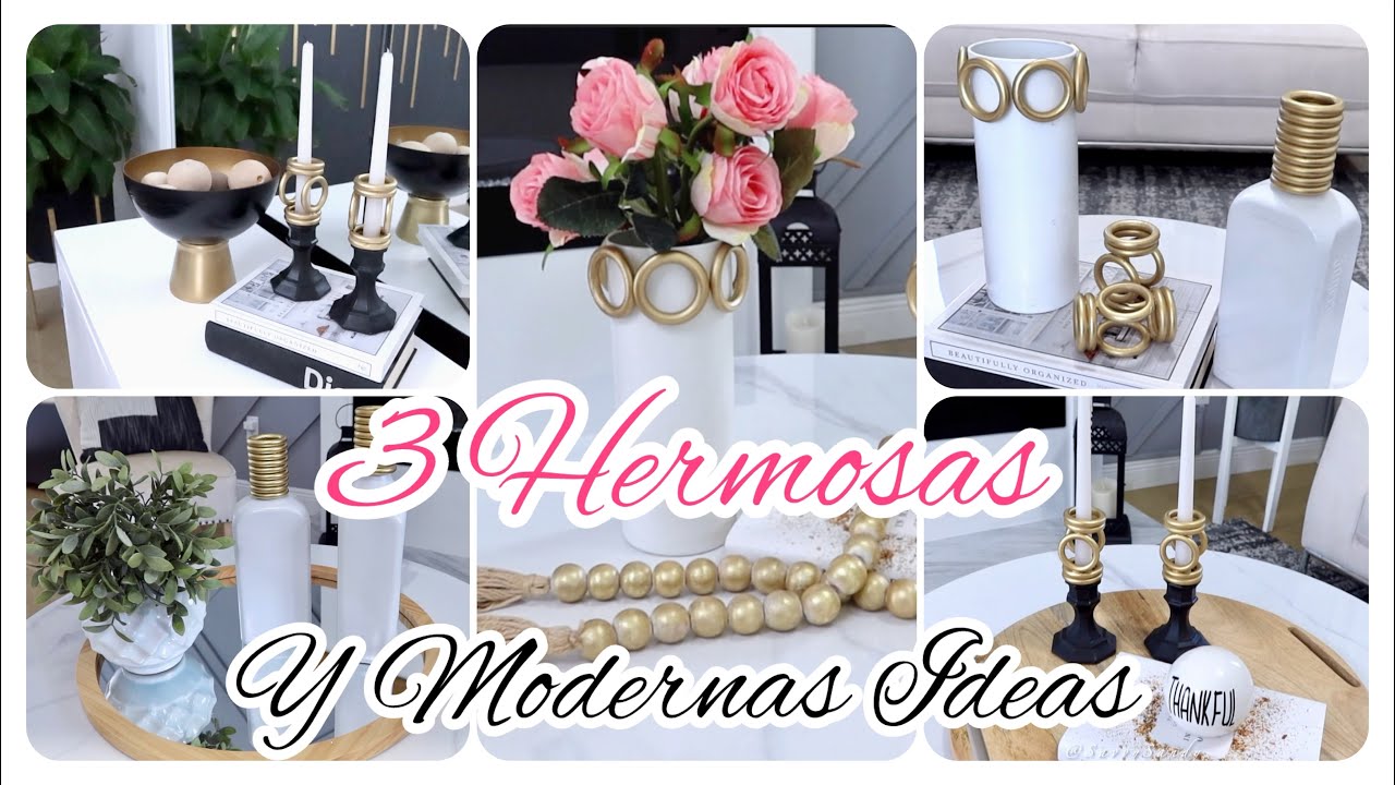 COMO HACER MANUALIDADES ELEGANTES PARA DECORAR TU CASA // 3 DIY CON AROS