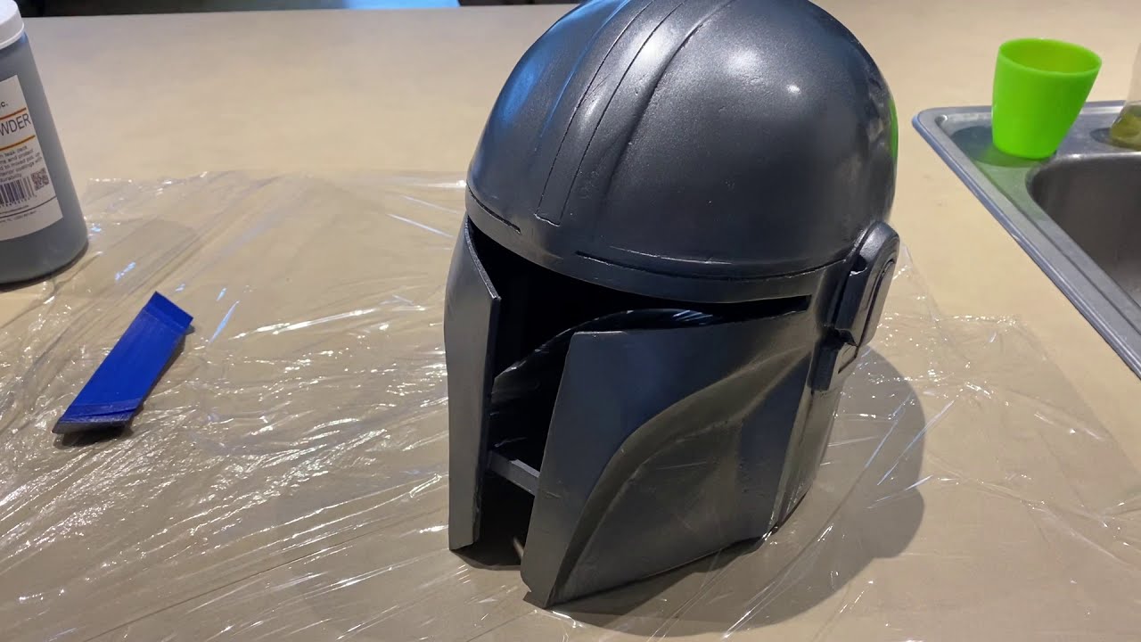 Making The Mandalorain Helmet Part 3 - Painting and Graphite Powder