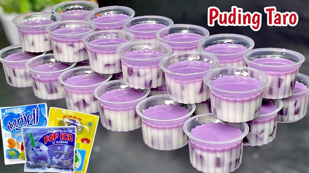 Semua Menyukainya‼️Puding Taro Pop Ice kekinian, Cocok untuk Isian Snack Box