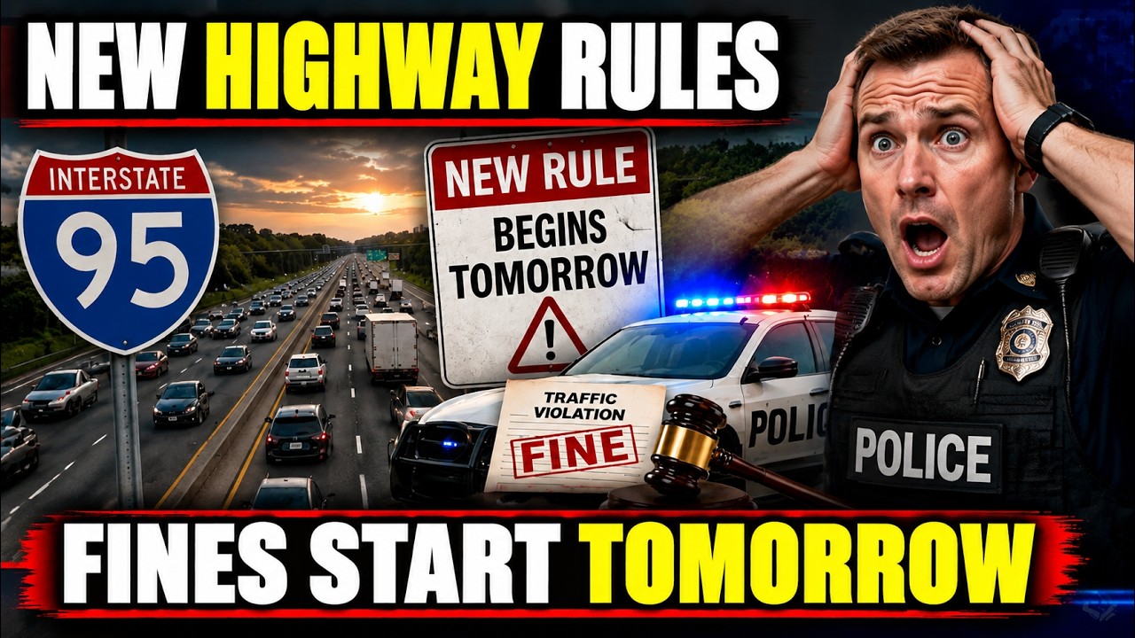 Новые правила на I-95 вступают в силу завтра 🚨 Мгновенные штрафы, камеры контроля скорости и новы...