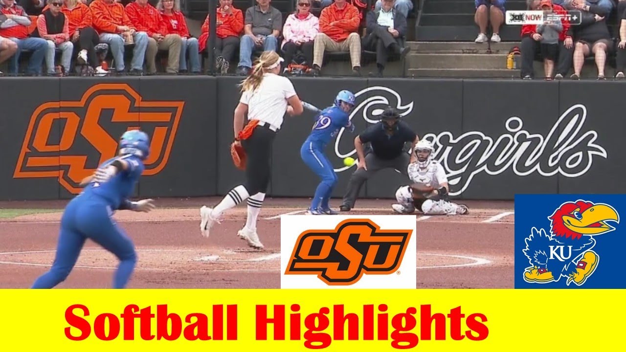 Kansas vs #4 Oklahoma State Softball Game 3 Highlights, April 28 2024