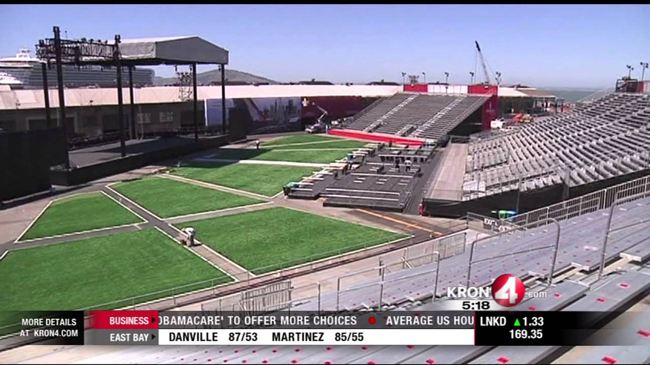 Temporary Americas Cup Concert Venue Almost Ready