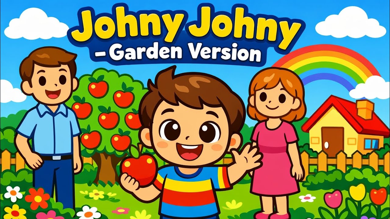 Johny Johny Garden Version 🌱🍎 | Kids Nursery Rhyme | Fun Garden Song