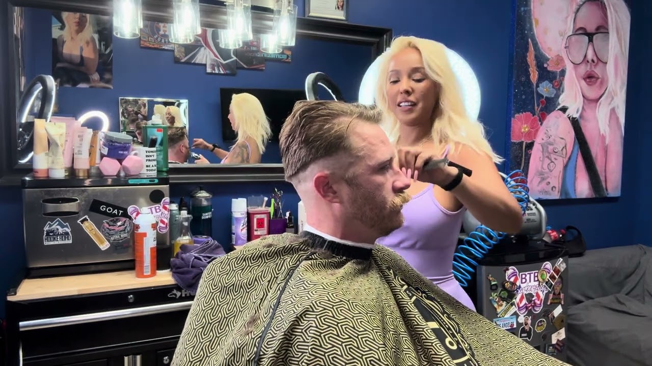 Lavender Bliss 💜 ASMR Shave, Haircut & Facial | BTB Barbershop 💈