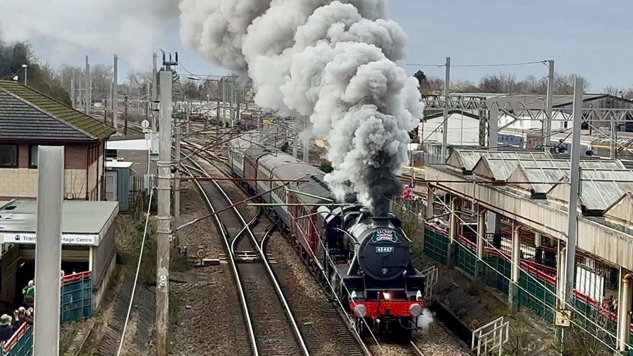LMS Black 5 45407 Lancashire Fusilier with an epic departure on the Cumbrian Mountain Express