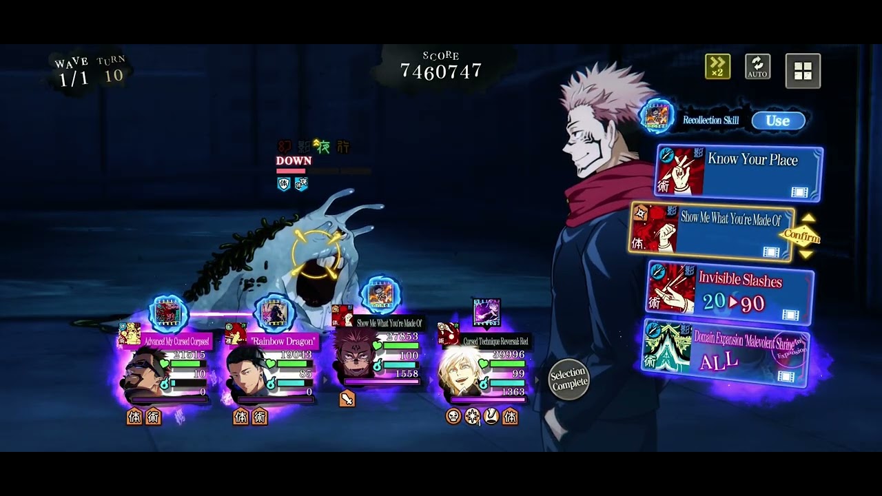 Jujustu Kaisen Phantom Parade - Trying the new dps check boss with Awekened Satoro Gojo