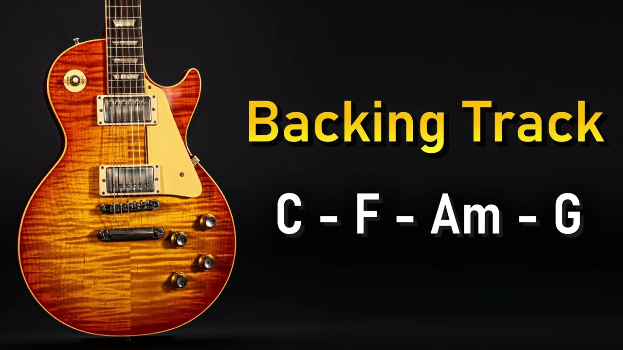 Rock Pop BACKING TRACK C Major | C F Am G | 70 BPM | Guitar Backing Track