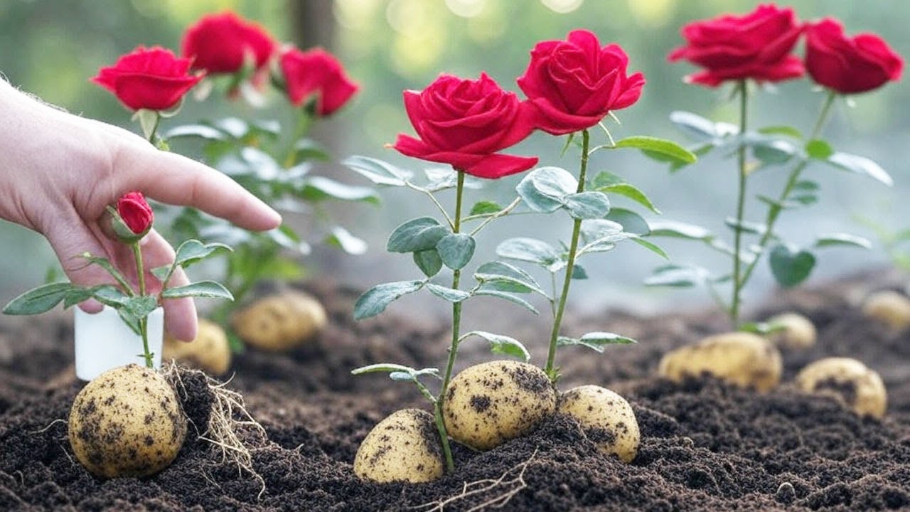 New invention! Propagating roses with potatoes is very simple and effective