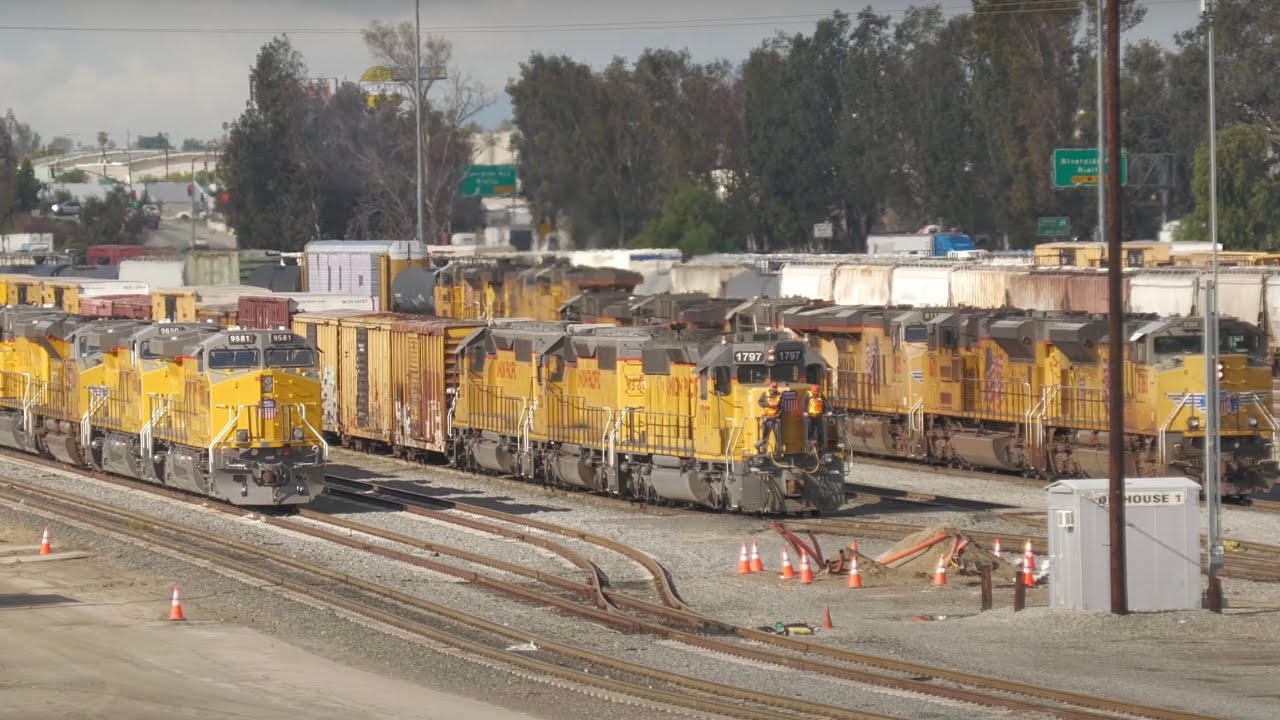 Heavy Freight Action at Union Pacific's West Colton Railyard! 12/22/2023