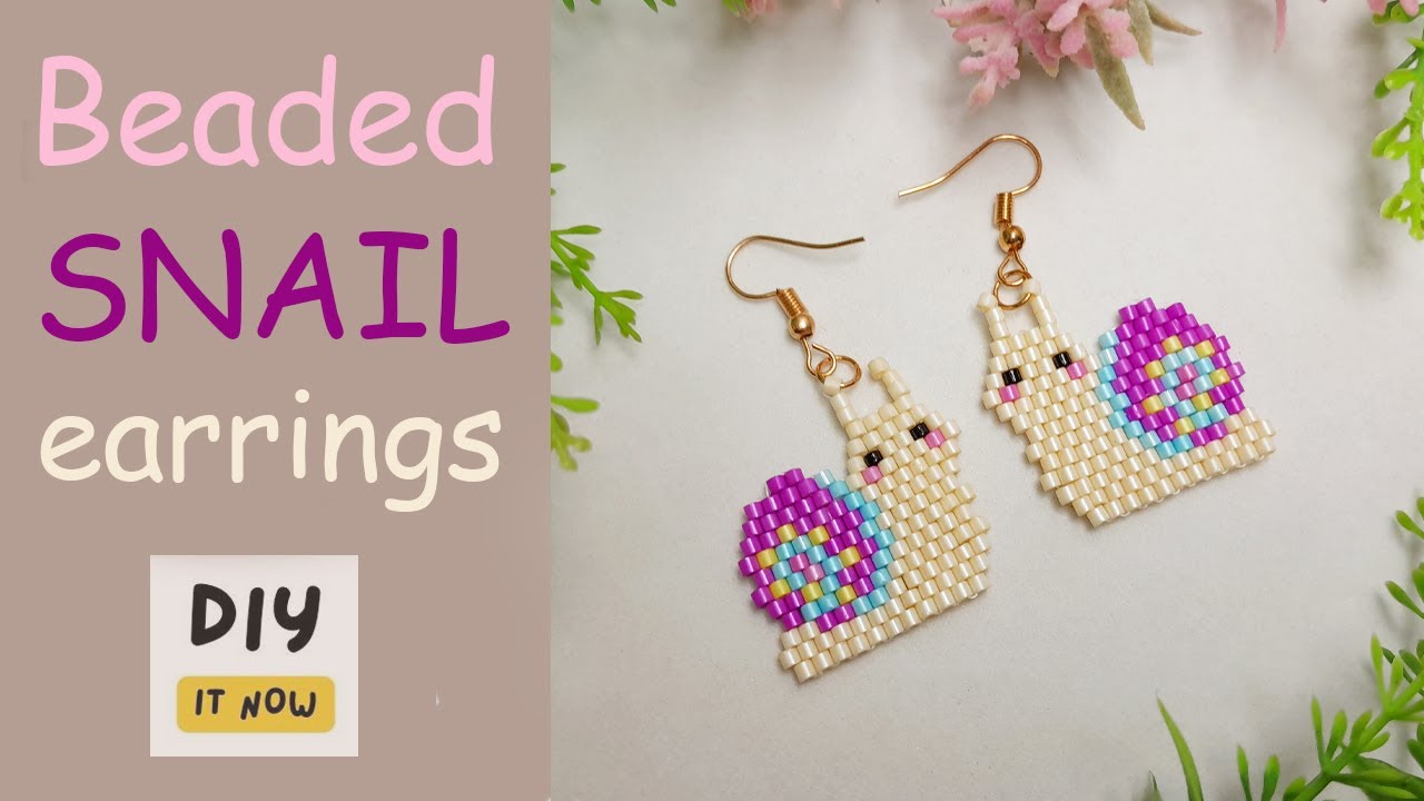 DIY Snail Earrings Tutorial – Step-by-Step Beading with Miyuki Beads for Handmade Jewelry