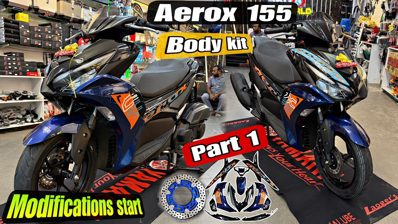 Aaerox 155 Modifications series Part 1 | Aerox Body kit Install 🔥| skd bike world ￼