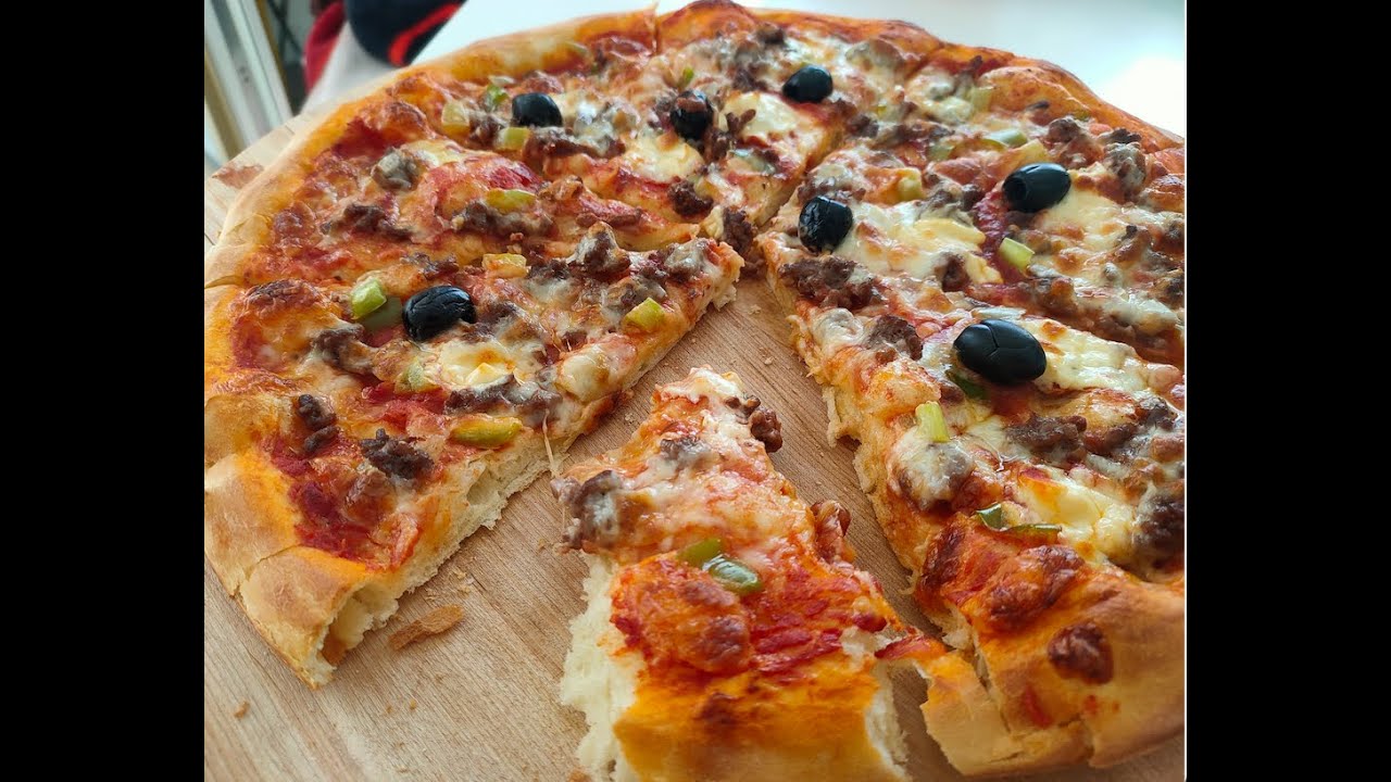 pizza😍😋وصفتي الخاصة في تحضيرالذ بيتزا منزلية
