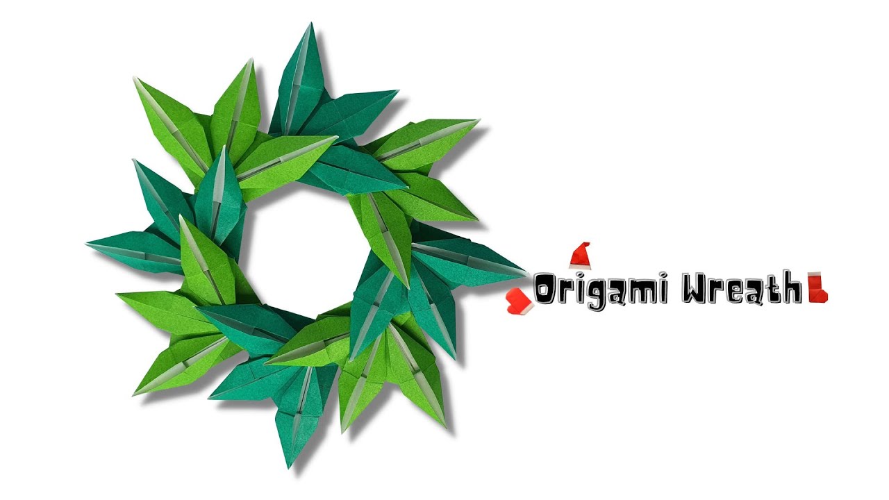 Easy Christmas Wreath Tutorial- Origami for beginners- Easy Christmas craft for kids 2023