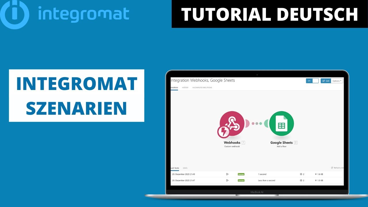 Integromat Szenarien erkl&auml;rt (+Beispiel) | Tutorial deutsch