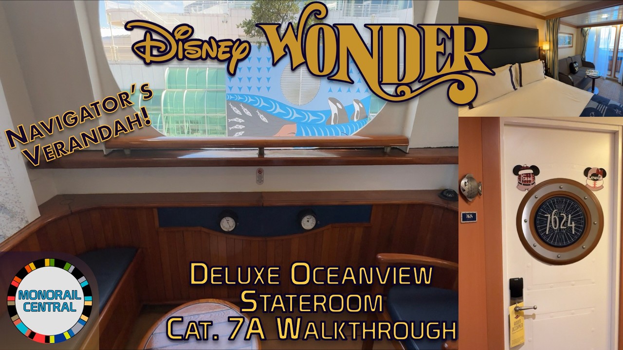 Deluxe Oceanview Stateroom w/ Navigator’s Verandah (Category 7A) | Disney Wonder 2025/2024