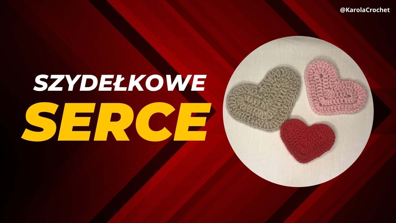 Serce na szydełku krok po kroku. Crochet heart tutorial  #489