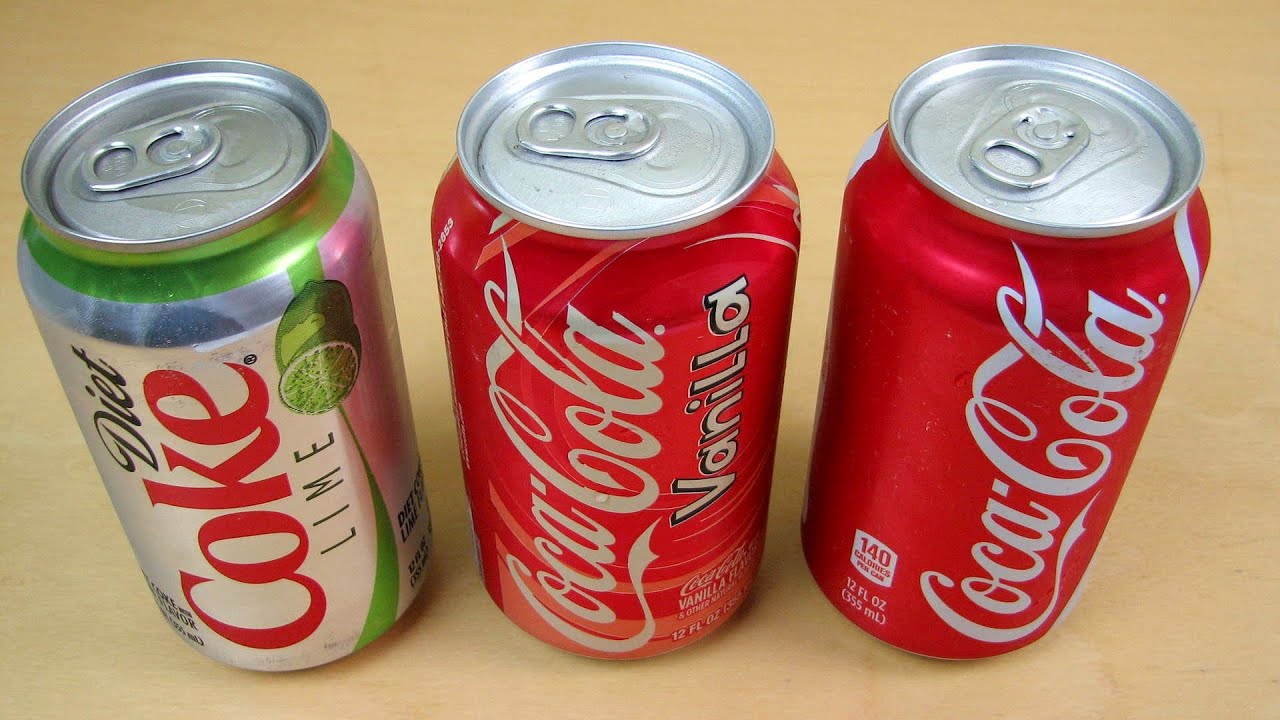 3 Coca Cola Coke Flavors: Diet Lime, Vanilla and Original