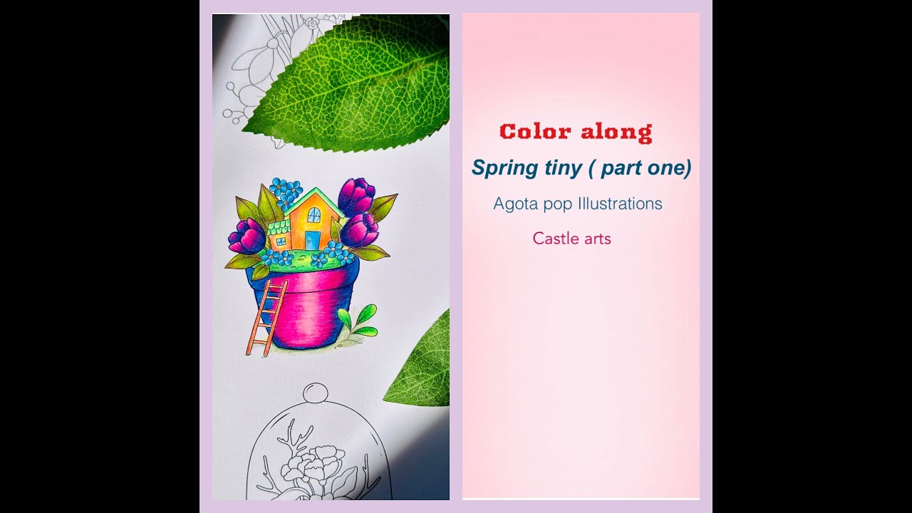 Colour along | spring tiny (part one ) | Agota Pop illustrations | castle arts 