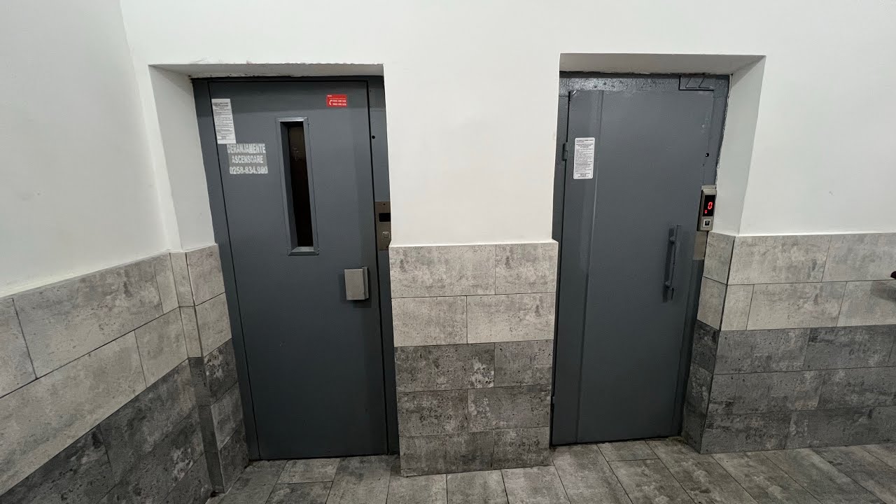 2x Old Modernised IFMA Traction Elevators@Bulevardul 1 Decembrie 1918 Nr.31 Bl.M6, Alba Iulia, Ro