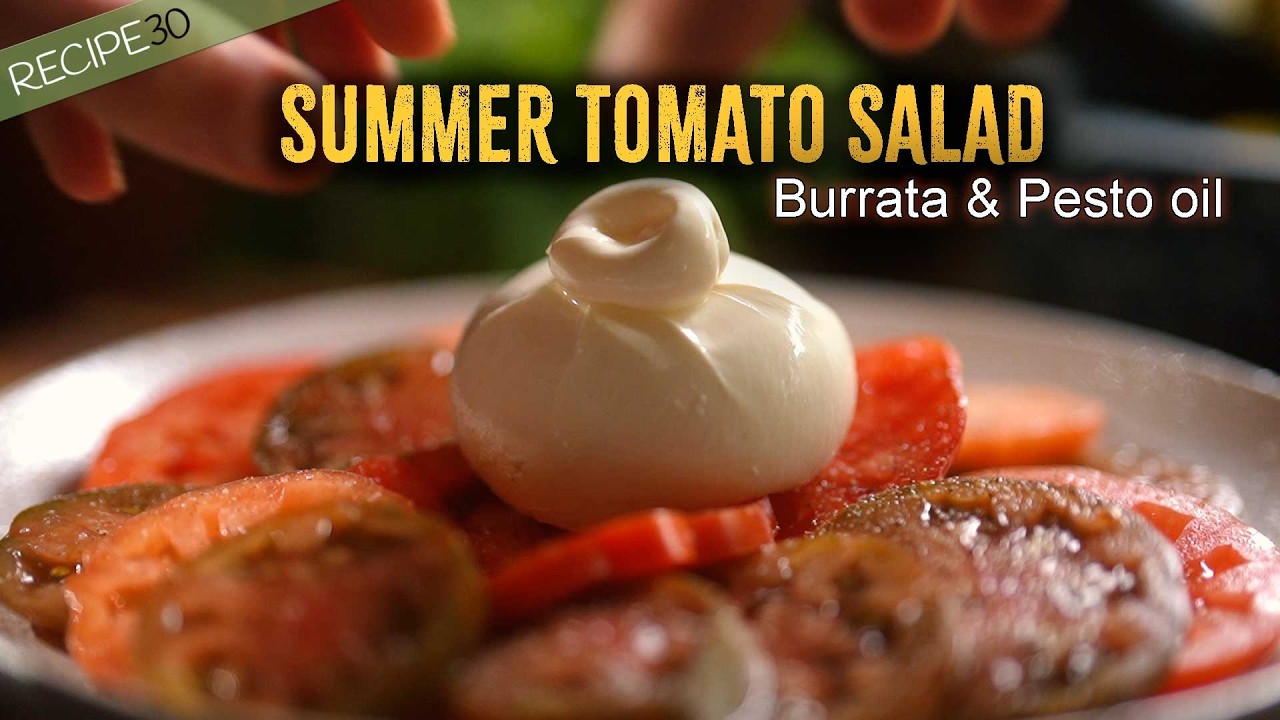 Next Level Caprese Salad Made with Burrata Cheese
