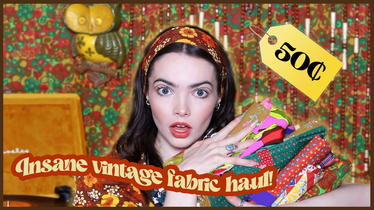 VINTAGE FABRIC HAUL OF MY DREAMS &hearts; 1950s, 1960s, 1970s + Upcoming sewing projects!