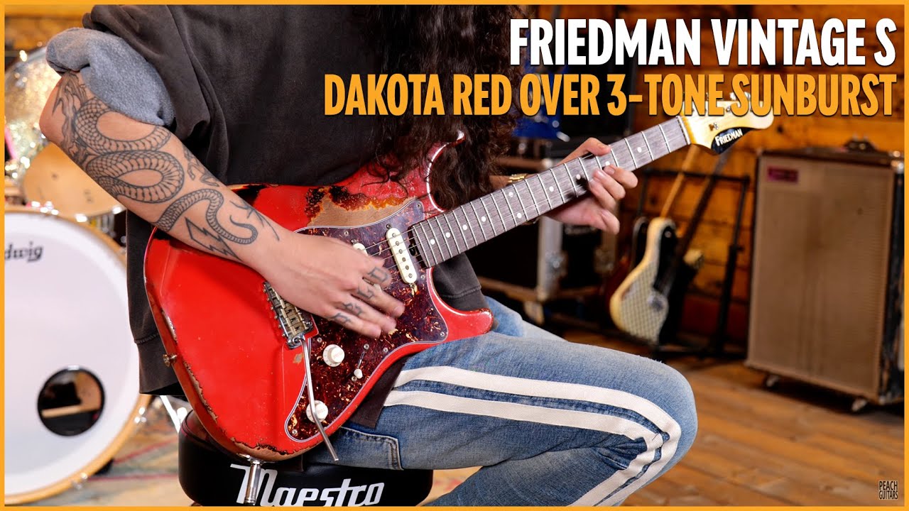 Friedman Guitars Vintage S | Dakota Red Over 3 Tone Burst