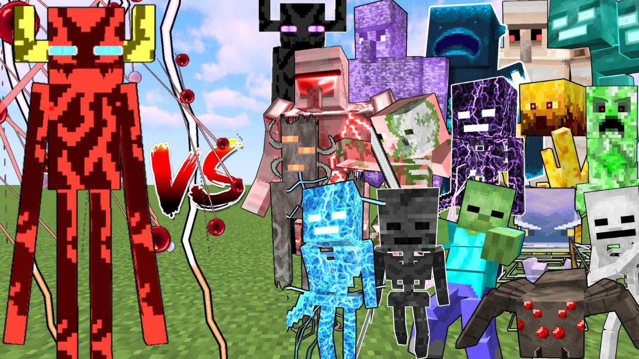 CHAOS COLOSSUS TITAN vs ALL TITAN MOBS | Minecraft Mob Battle