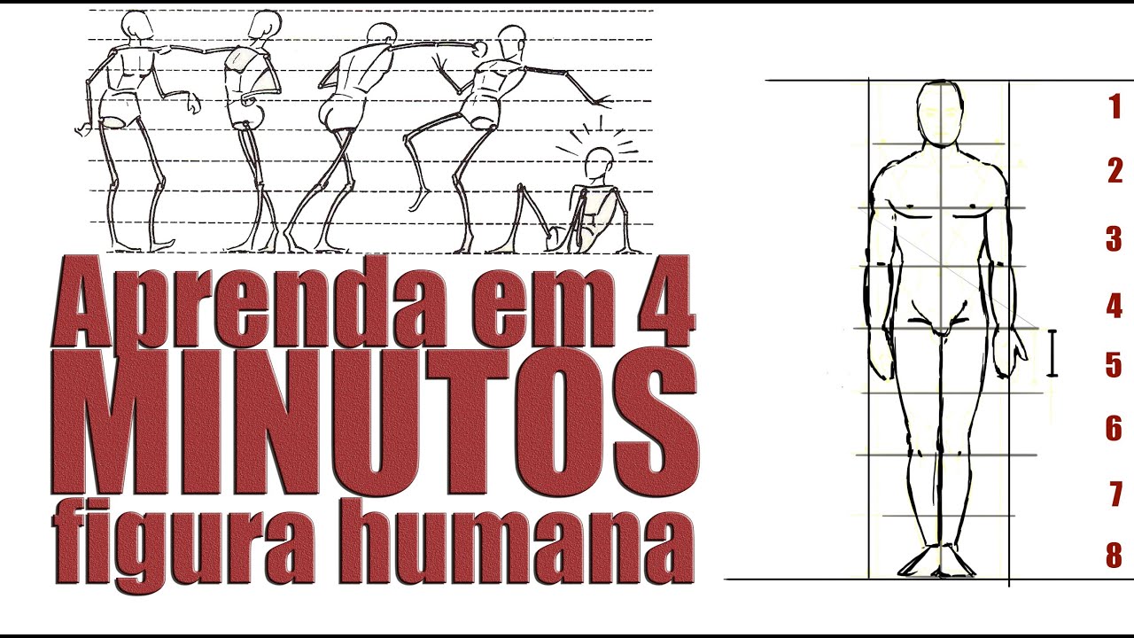 Como desenhar FIGURA HUMANA em 4 MINUTOS