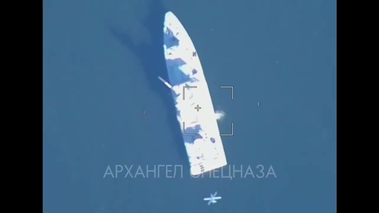 Russian Lancet Drone Hits Ukrainian Navy Boat