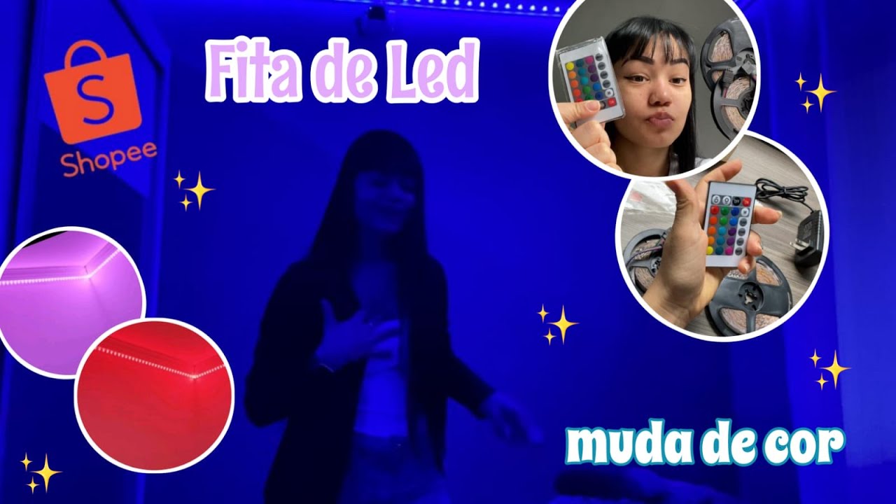 COLOCANDO FITA LED NO MEU QUARTO ✨✨