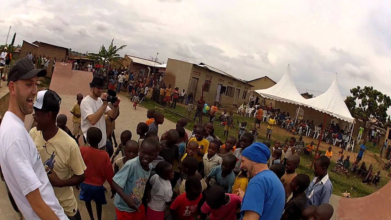 Titus, Torben, Jack, Daniel & Friends in Uganda at the Skate-Aid Skateboarding Competition