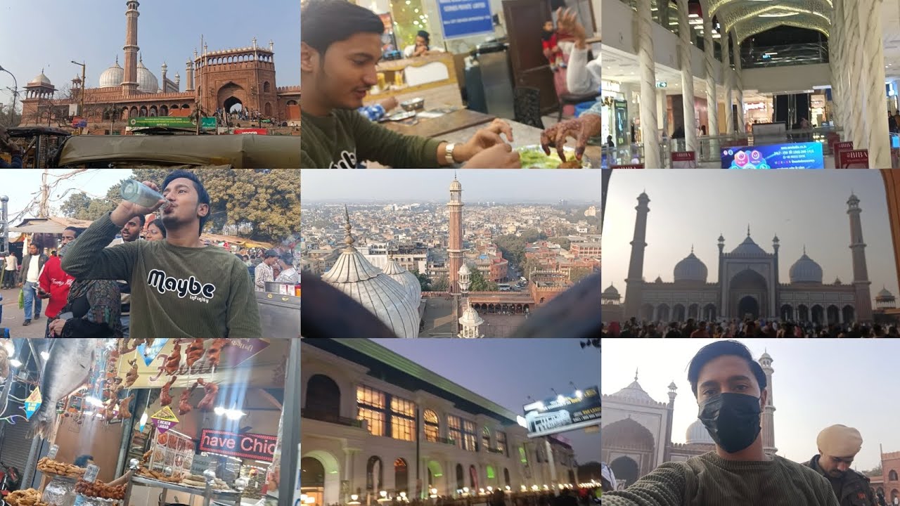 Ham log gaye ghumne #jamamasjid & omax Mall #delhi #vlog 