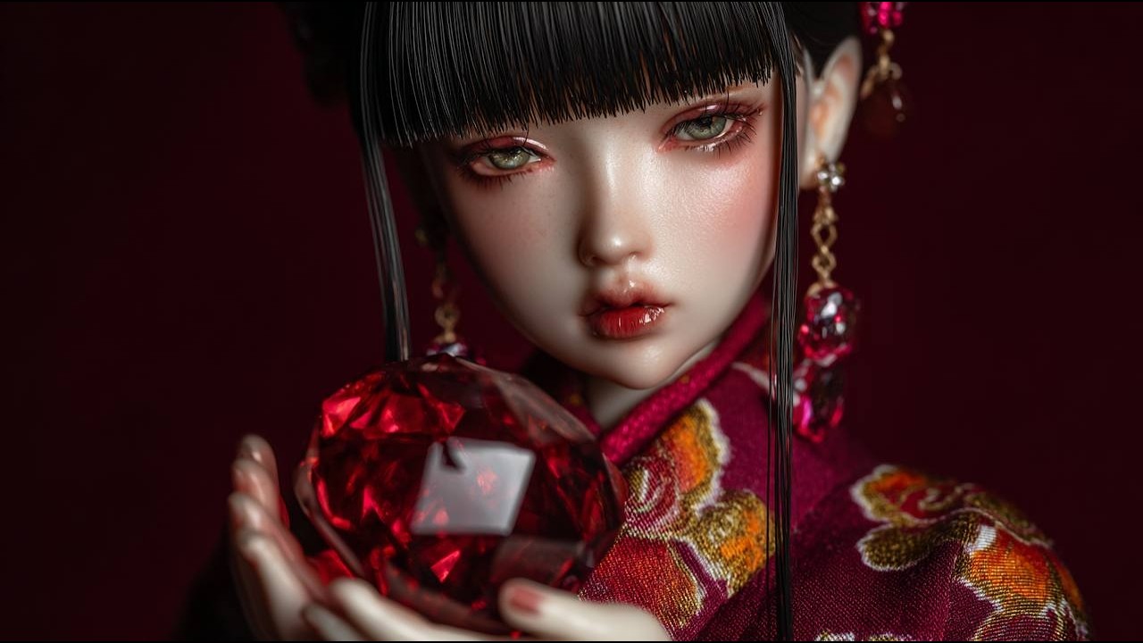【ASMR】 Birthstone Eating by Japanese Dolls 💎✨