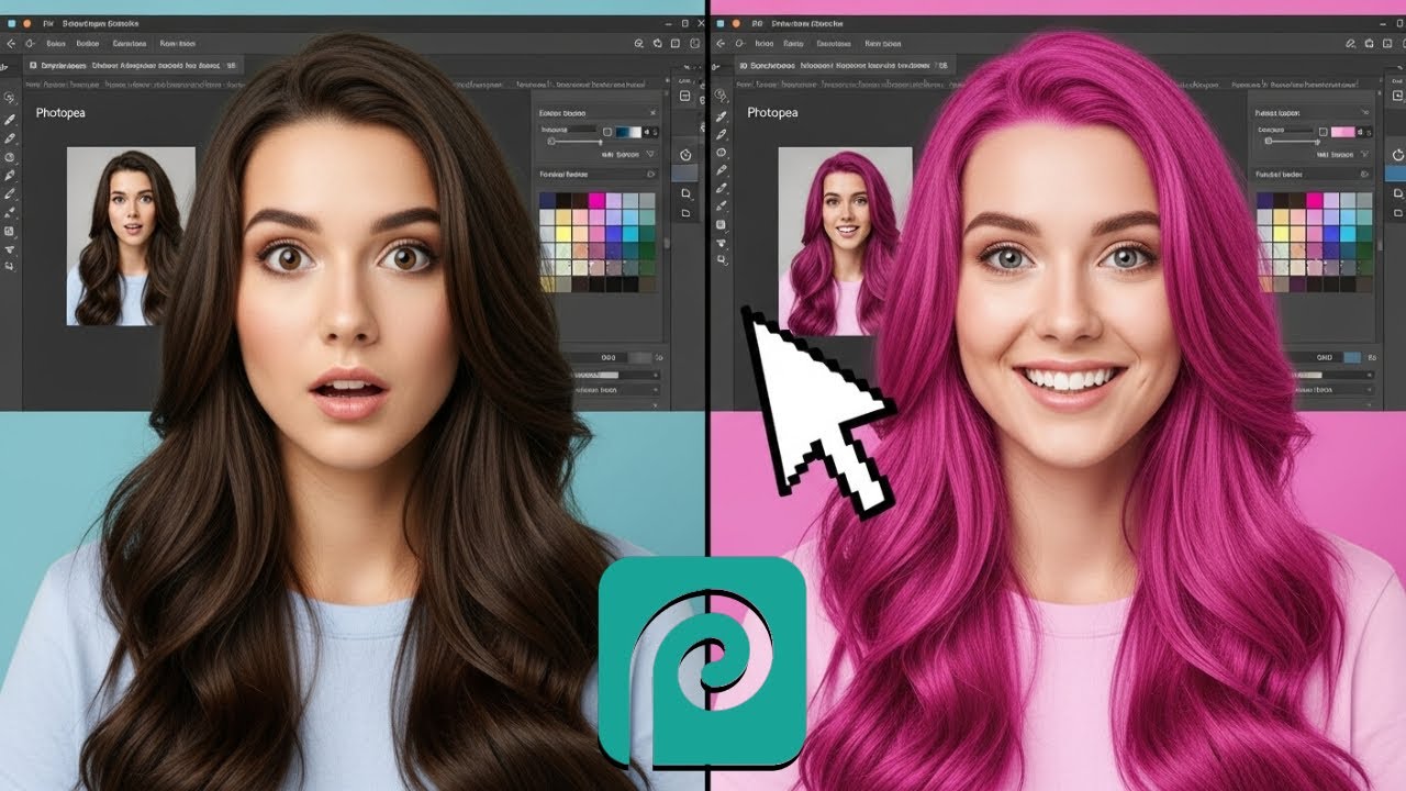 Como Mudar a Cor do Cabelo no Photopea: Transforme seu Visual Facilmente