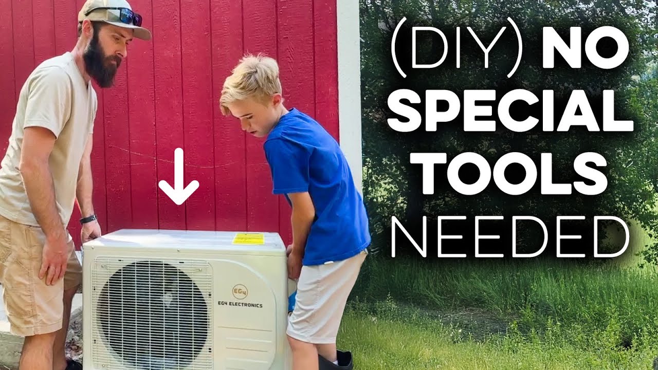 Running AC with Solar - DIY 9K BTU Mini Split Install (Anyone Can Do This!)
