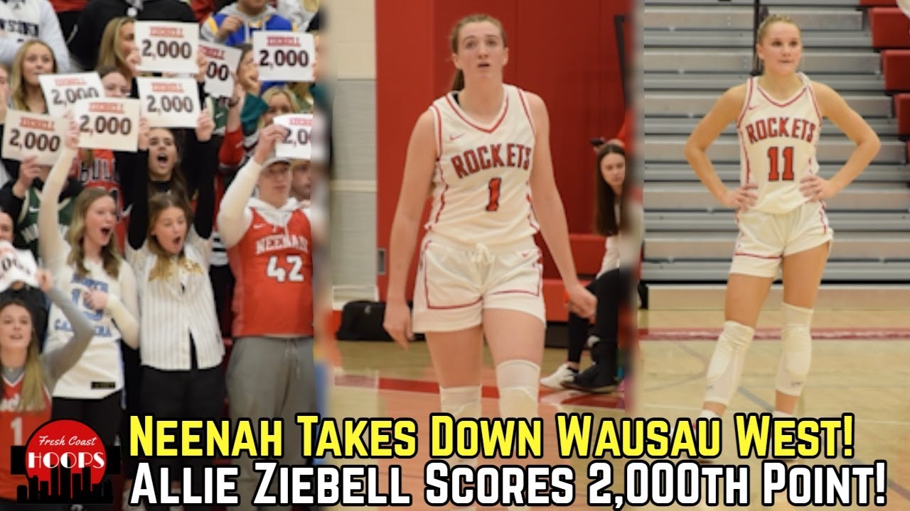 UConn Commit Allie Ziebell Scores 2,000th Point! Neenah vs Wausau West