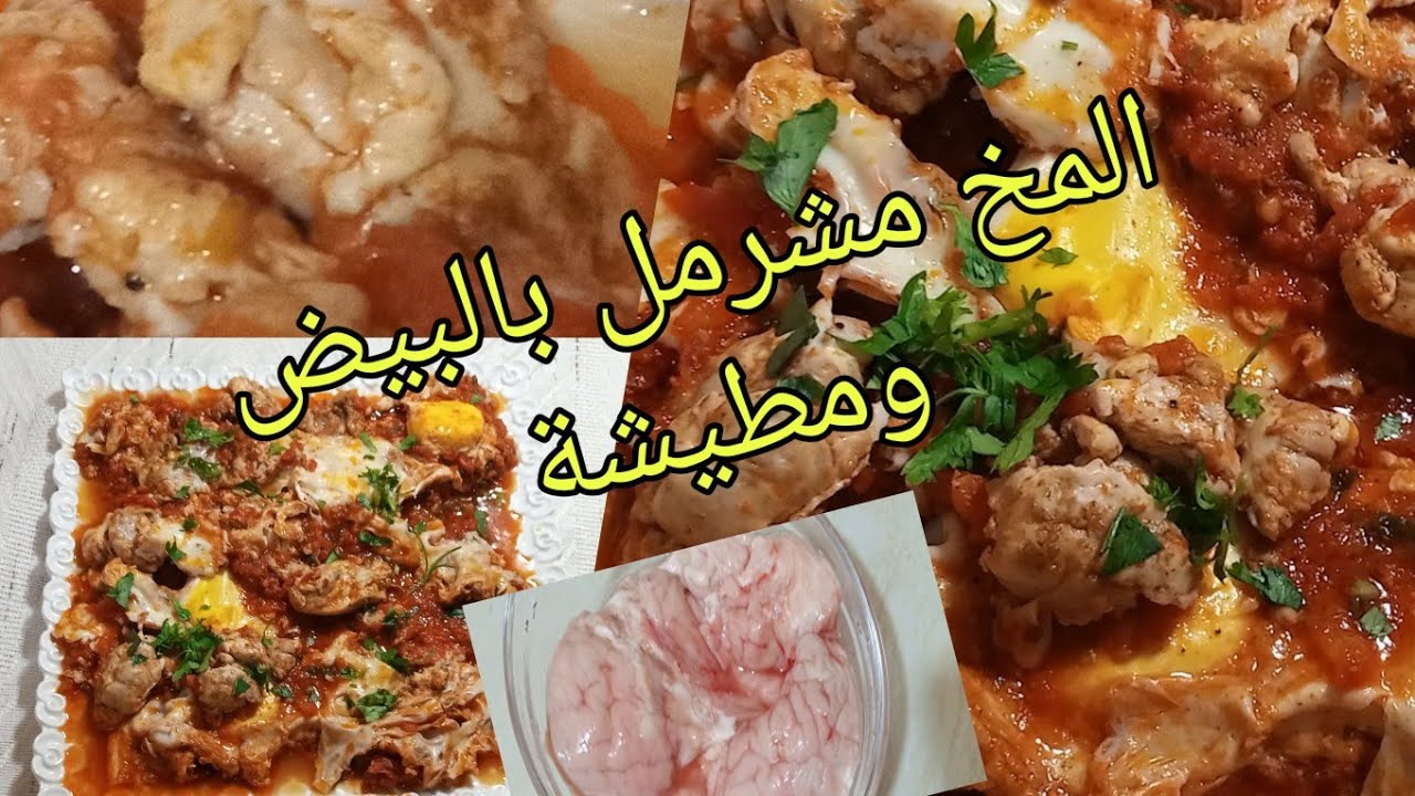 مخ الخروف مشرمل بمطيشة والبيض /طريقة المغربية سهلة وسريعة