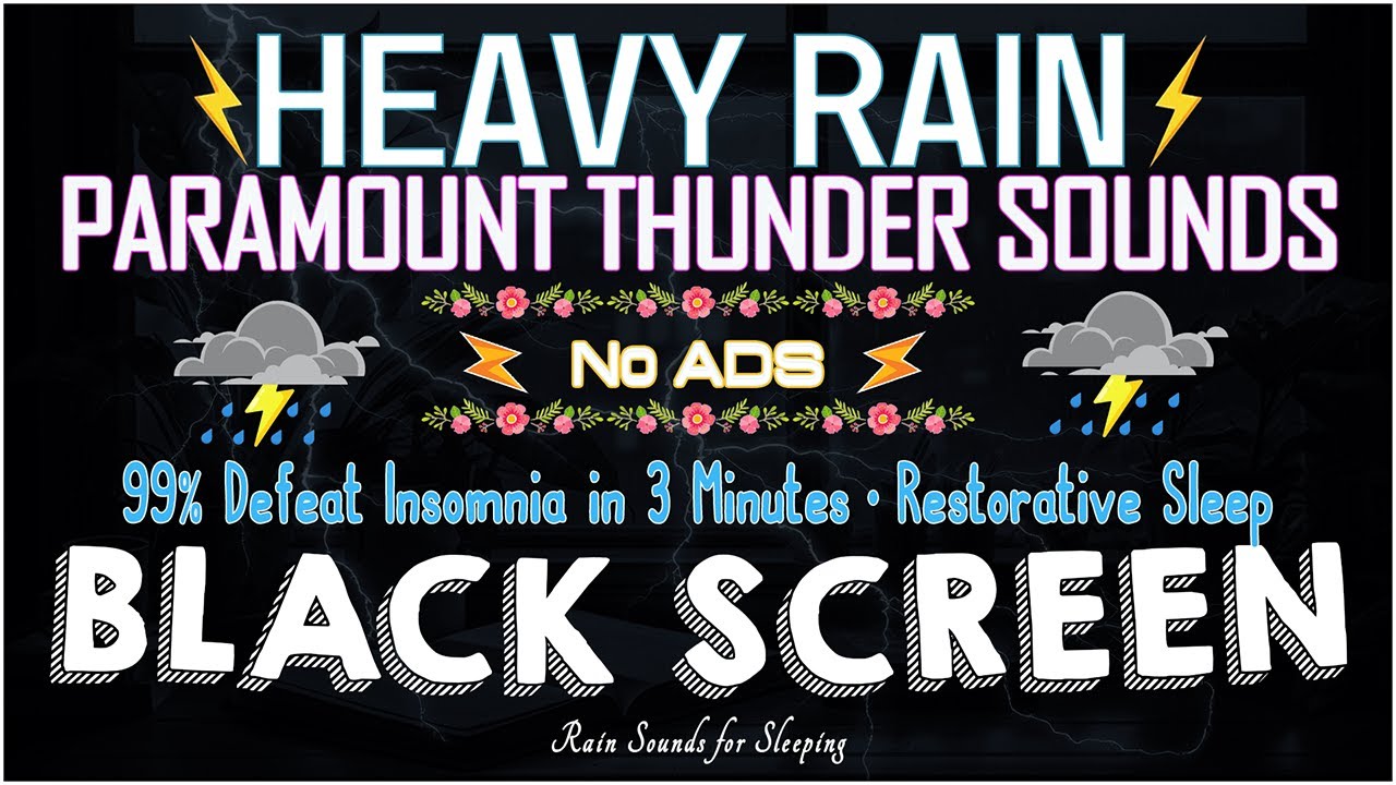 99% Defeat Insomnia in 3 Minutes・Calm the Mind to Fall Asleep Fast, Restorative Sleep | BLACK SCREEN